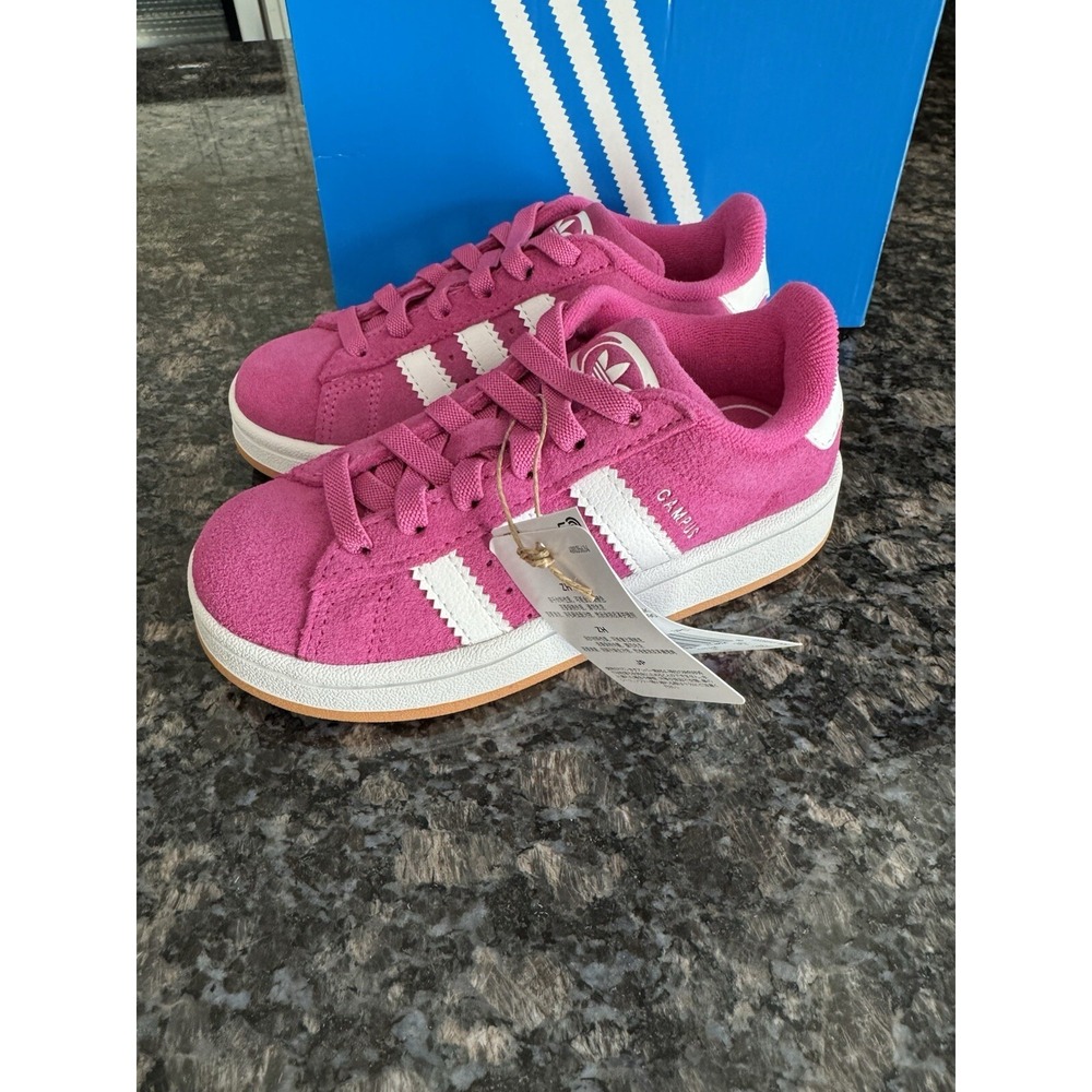 Adidas Campus 00s Laces Semi Lucid Fuchsia Cloud White Kids JH6328 Sz‎ 12k Shoes